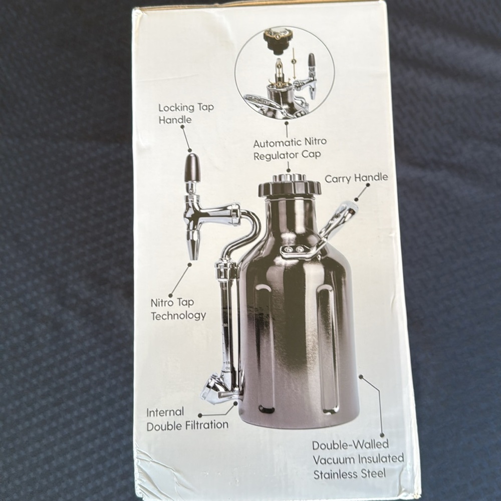 Growler Werks ukeg nitro. Black chrome. NIB - Picture 2 of 6